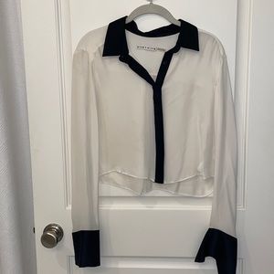 Alice and Olivia Cropped Tux Top